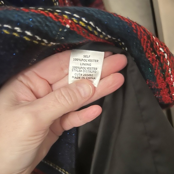 NWT FORE Tweed Double Breasted Tartan Blazer - Picture 7 of 11